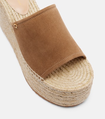 Espadrille-Sandalen aus Veloursleder | Gianvito Rossi