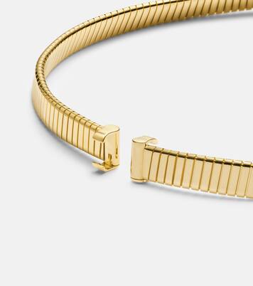 Bvlgari Tubogas 18kt gold necklace with topaz and diamonds | Bvlgari