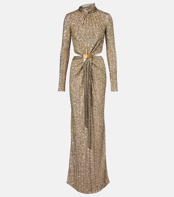 Robe longue à sequins | Rabanne