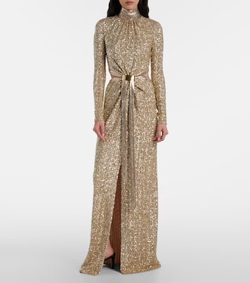 Robe longue à sequins | Rabanne