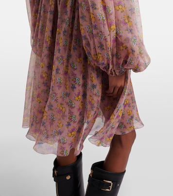 Robe en mousseline de soie et coton | Dolce&Gabbana