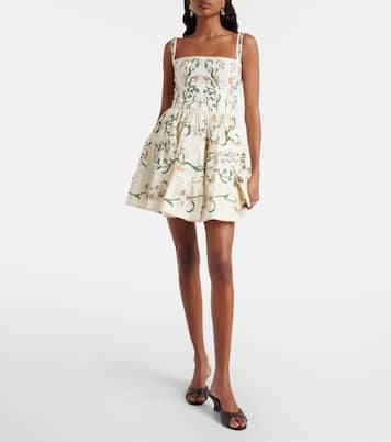 Minikleid Lima Laguna aus Leinen | Agua by Agua Bendita