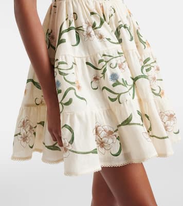 Minikleid Lima Laguna aus Leinen | Agua by Agua Bendita