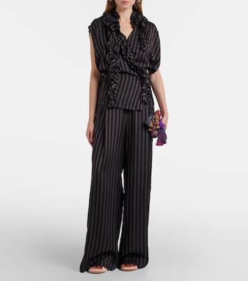 Pantalon ample rayé | Dries Van Noten