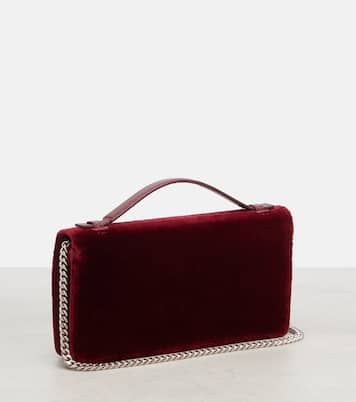 Borsa a tracolla VLogo in velluto | Valentino Garavani