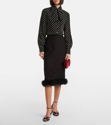 Borsa a tracolla VLogo in velluto | Valentino Garavani