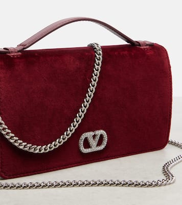Borsa a tracolla VLogo in velluto | Valentino Garavani
