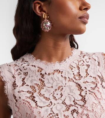 Re-Edition DG embellished clip-on earrings | Dolce&Gabbana
