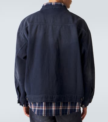 Checked layered denim jacket | Balenciaga