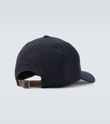 Casquette brodée en denim | Brunello Cucinelli
