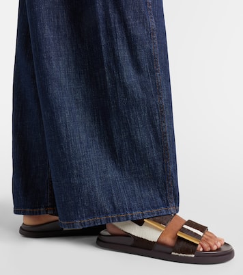 Bedruckte Slingback-Sandalen aus Kalbshaar | Tod's