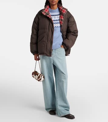 Wendbare Daunenjacke aus Schurwolle | Miu Miu