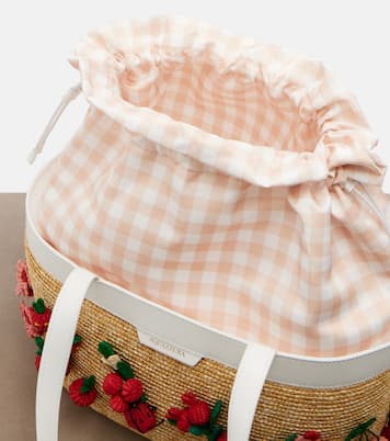 Botanica Medium raffia tote bag | Aquazzura