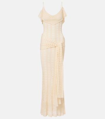 Ruffled pointelle maxi dress | Aya Muse