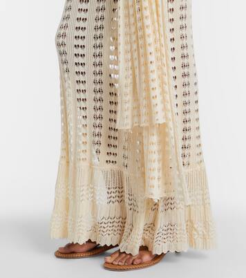 Ruffled pointelle maxi dress | Aya Muse