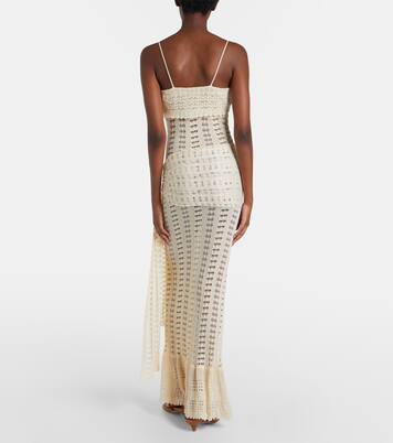 Ruffled pointelle maxi dress | Aya Muse