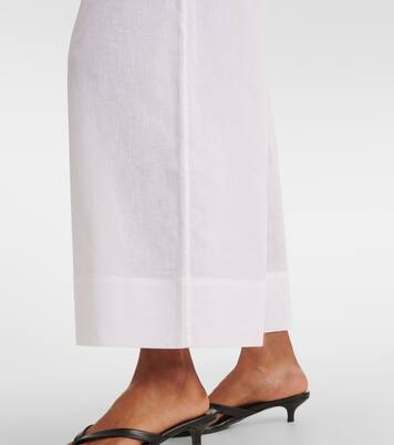 Pantalones anchos de algodón y lino | Toteme