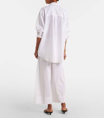 Pantalones anchos de algodón y lino | Toteme