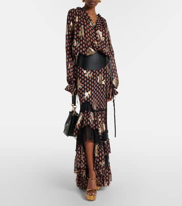 Marlena金属感皮革防水台凉鞋 | Gianvito Rossi