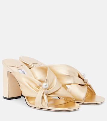 Pantoletten Rafi aus Metallic-Leder | Jimmy Choo