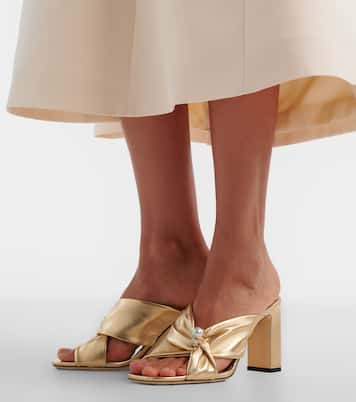 Pantoletten Rafi aus Metallic-Leder | Jimmy Choo