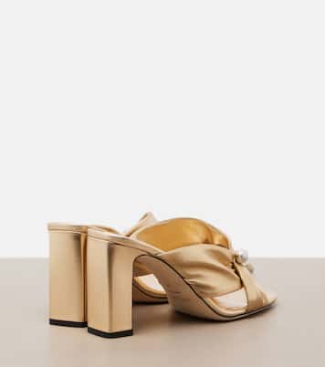 Pantoletten Rafi aus Metallic-Leder | Jimmy Choo