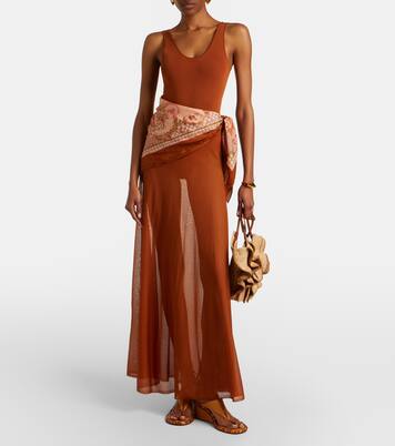 Vestido largo Aster con seda | Zimmermann