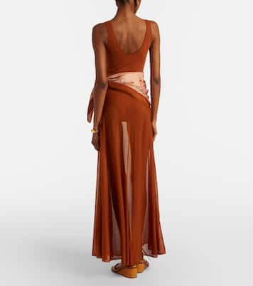Vestido largo Aster con seda | Zimmermann