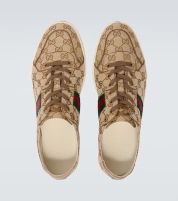 Stretch GG canvas low-top sneakers | Gucci