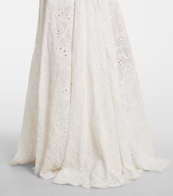 Belted broderie anglaise cotton shirt dress | Norma Kamali