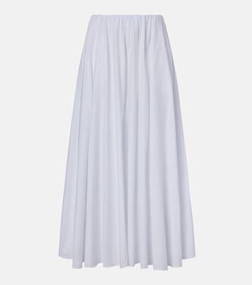 Milano pleated cotton maxi skirt | Staud