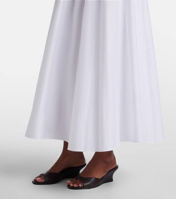 Milano pleated cotton maxi skirt | Staud