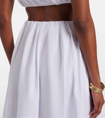 Milano pleated cotton maxi skirt | Staud
