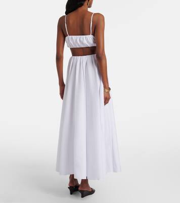 Milano pleated cotton maxi skirt | Staud