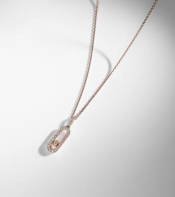 Collar Move Uno Large de oro rosa de 18 ct con diamantes | Messika