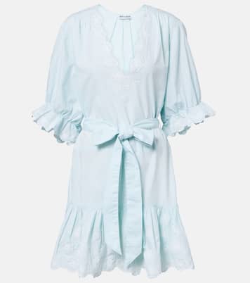 Embroidered cotton poplin minidress | Juliet Dunn