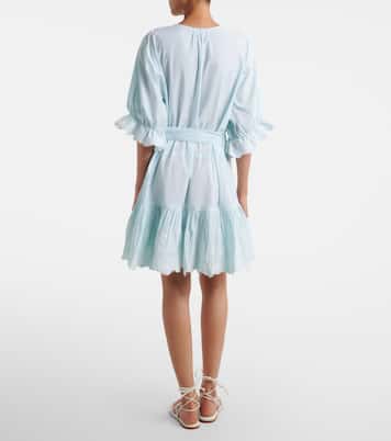 Embroidered cotton poplin minidress | Juliet Dunn
