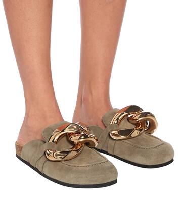 Embellished suede slippers | JW Anderson