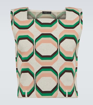 Pull sans manches à imprimé géométrique | Prada
