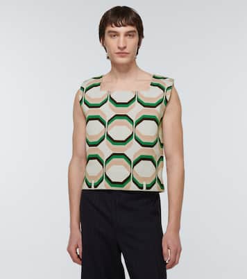 Pull sans manches à imprimé géométrique | Prada