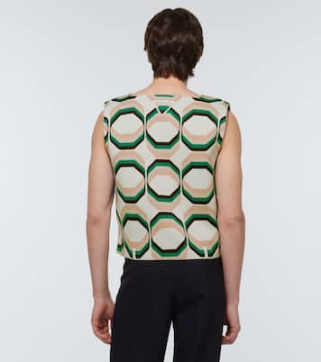 Pull sans manches à imprimé géométrique | Prada