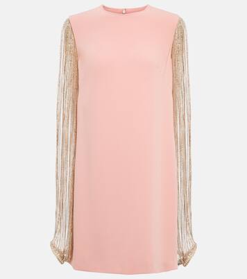 Robe Valencia en crêpe à cristaux | Costarellos