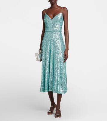 Robe midi à sequins | Monique Lhuillier