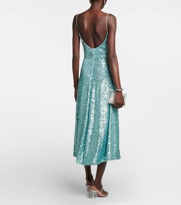 Robe midi à sequins | Monique Lhuillier