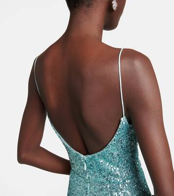 Robe midi à sequins | Monique Lhuillier