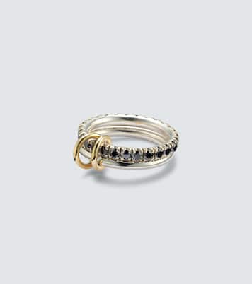 Enzo sterling silver and 18kt gold ring with black diamonds | Spinelli Kilcollin