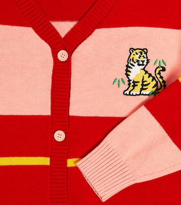 Cardigan in misto cotone a righe | Kenzo Kids