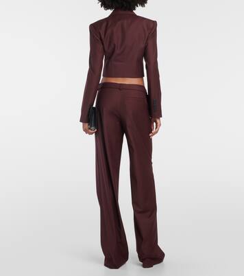 Gerade Mid-Rise-Hose Sylvia aus Wolle | Aya Muse