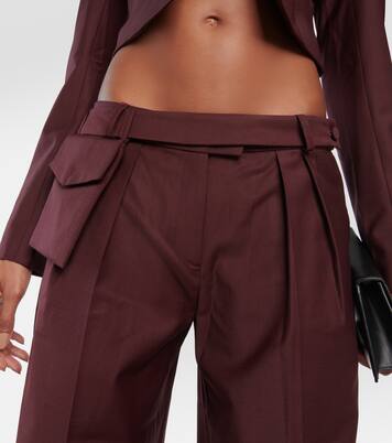 Gerade Mid-Rise-Hose Sylvia aus Wolle | Aya Muse