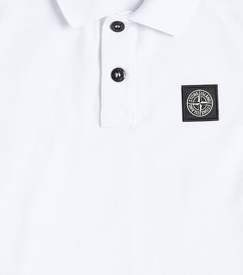 Polo Compass in piqué di misto cotone | Stone Island Junior